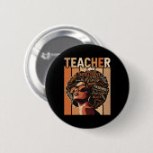 Schwarze Lehrermagie Schwarze Geschichtsausbildung Button (Vorne & Hinten)