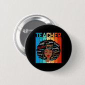 Schwarze Lehrermagie Schwarze Geschichtserziehung Button (Vorne & Hinten)