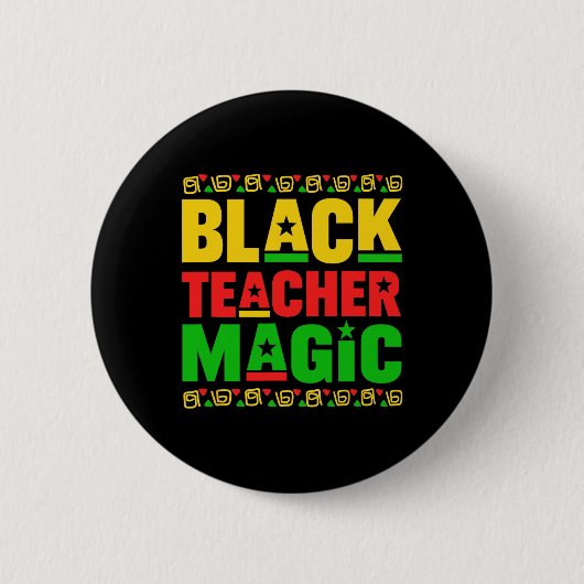 Schwarze Lehrermagie Schwarze Geschichtsmonat-Lehr Button (Vorderseite)