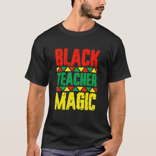 Schwarze Lehrermagie T-Shirt (Vorderseite)