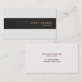 Schwarze Leinen wirken einfach, moderne Streifen B Visitenkarte (Vorne/Hinten)