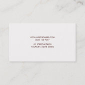 Schwarze Leinen wirken einfach, moderne Streifen B Visitenkarte (Rückseite)