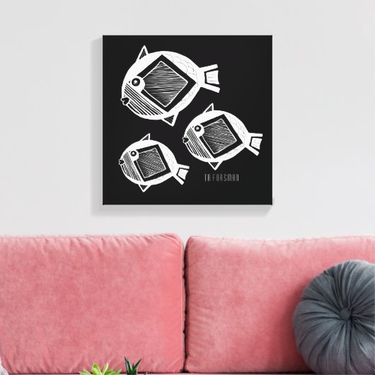 Schwarze Leinwand (Insitu (Wohnzimmer))