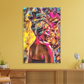 Schwarze Leinwanddruck (Insitu (Wohnzimmer))