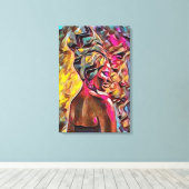 Schwarze Leinwanddruck (Insitu (Holzboden))