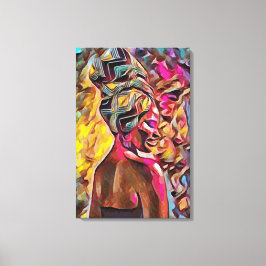 Schwarze Leinwanddruck