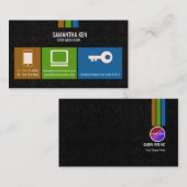 Schwarze Leiterplatte-Netz-Designer-Visitenkarte Visitenkarte (Vorne/Hinten)