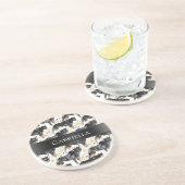 Schwarze Leopards Getränkeuntersetzer (Seite)