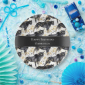 Schwarze Leopards Pappteller (Party)