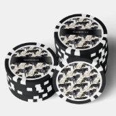 Schwarze Leopards Pokerchips (Stapel)