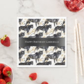 Schwarze Leopards Serviette (Beispiel)