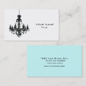 Schwarze Leuchter-Visitenkarte 1 Visitenkarte (Vorne/Hinten)