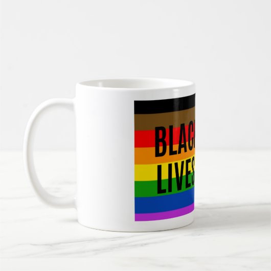 Schwarze LGBTQ ist wichtig Kaffeetasse (Links)