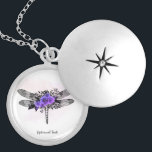 *~* Schwarze Libelle Lila Rose Medaillon<br><div class="desc">SILVER PLATE NECKLACE - Private Halskette, wie Sie Ihre Absichten nah zu Ihrem Herzen behalten haben. Intention Jewelry - Beruhigende Beruhigung Fernenergie geladen JEWELRY MIT ABSICHT (R) Set eine Absicht in einer positiven Weise wie " I AM ... ." Die Energie wird Ihnen helfen, positive Transformationen zu erhalten. Wenn man...</div>