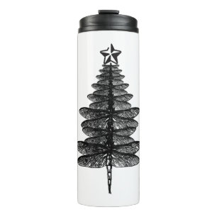 Schwarze Libelle Thermosbecher