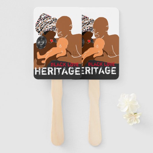 Schwarze Liebe AFRIKANISCHES Erbe Fächer (Vorne und Hinten)