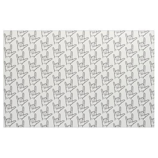 Schwarze Liebe ASL I Sie gemustertes Gewebe Stoff (Yard (91,4 cm))