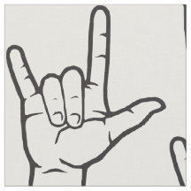 Schwarze Liebe ASL I Sie gemustertes Gewebe