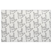 Schwarze Liebe ASL I Sie gemustertes Gewebe Stoff (Fat Quarter (45,7 x 55,9 cm))