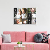 Schwarze Liebe-Blockfamilie - FotoCollage Leinwanddruck (Insitu (Wohnzimmer))