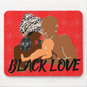 Schwarze Liebe Braune Liebe Schwarze Familie Mousepad