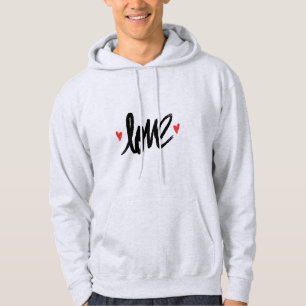 Schwarze Liebe Design mit roten Herzen Hoodie