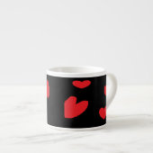 Schwarze Liebe Espressotasse (Vorderseite Rechts)