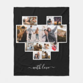 Schwarze Liebe FotoCollage Fleecedecke (Vorderseite)