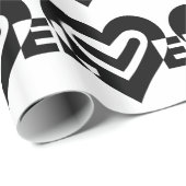 Schwarze Liebe Geschenkpapier (Rolleneckpunkt)