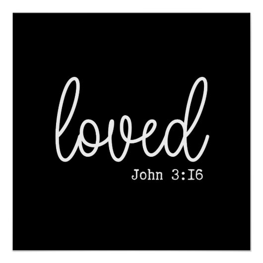 Schwarze Liebe Glaubenssatz minimalistisch Poster (Vorderseite)