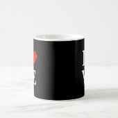 Schwarze LIEBE Herz Moderne Moderne Moderne Kaffeetasse (Mittel)