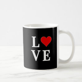 Schwarze LIEBE Herz Moderne Moderne Moderne Kaffeetasse