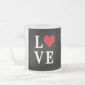 Schwarze LIEBE Herz Moderne Moderne Moderne Mattglastasse (Links)