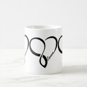 Schwarze Liebe Herz Tasse (Mittel)