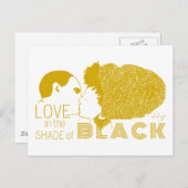 SCHWARZE LIEBE IN GOLD POSTKARTE (Vorne/Hinten)