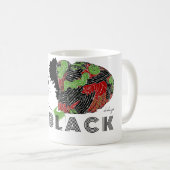 SCHWARZE LIEBE IN GRÜNEN UND ROT KAFFEETASSE (VorderseiteRechts)