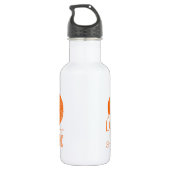 SCHWARZE LIEBE IN ORANGE EDELSTAHLFLASCHE (Rückseite)