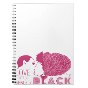 SCHWARZE LIEBE IN PINK NOTIZBLOCK