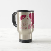 SCHWARZE LIEBE IN PINK REISEBECHER (Vorderseite Links)