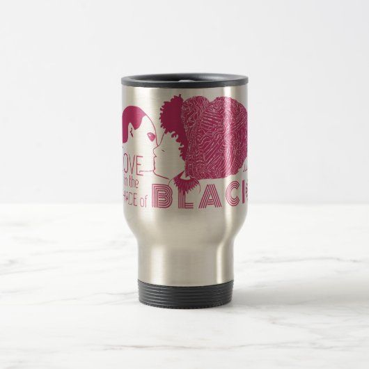 SCHWARZE LIEBE IN PINK REISEBECHER (Mittel)