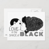 SCHWARZE LIEBE IN SCHWARZ POSTKARTE (Vorne/Hinten)