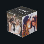 Schwarze Liebe ist Liebe Gold Confetti - Hochzeite Würfel<br><div class="desc">Foto Würfel mit Platz für vier Ihrer Hochzeit Fotos,  mit Liebe ist Liebe auf einem schwarzen Hintergrund mit Imitaten goldenen Konfetti verziert geschrieben.</div>