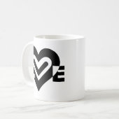 Schwarze Liebe Kaffeetasse (Vorderseite Links)
