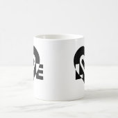 Schwarze Liebe Kaffeetasse (Mittel)