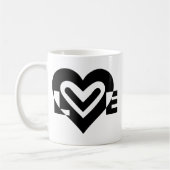 Schwarze Liebe Kaffeetasse (Links)