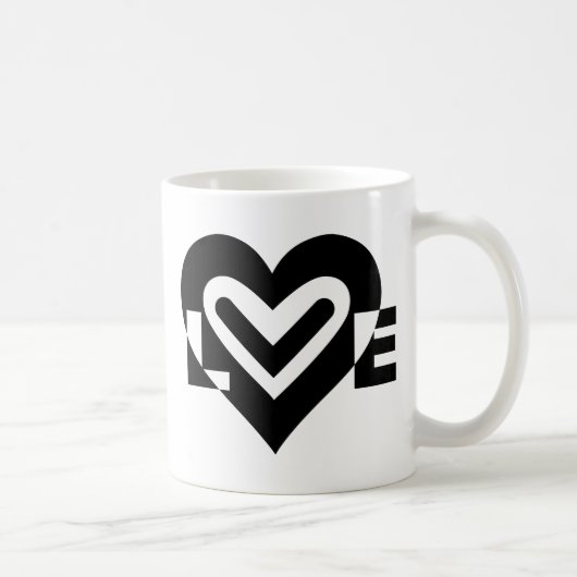 Schwarze Liebe Kaffeetasse (Rechts)
