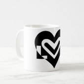 Schwarze Liebe Kaffeetasse (Vorderseite Links)