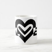 Schwarze Liebe Kaffeetasse (Mittel)