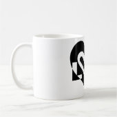 Schwarze Liebe Kaffeetasse (Links)