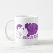 SCHWARZE LIEBE LILA KAFFEETASSE (Links)